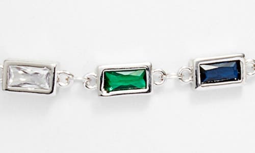 Vidakush Prism Crystal Anklet In Multi/silver