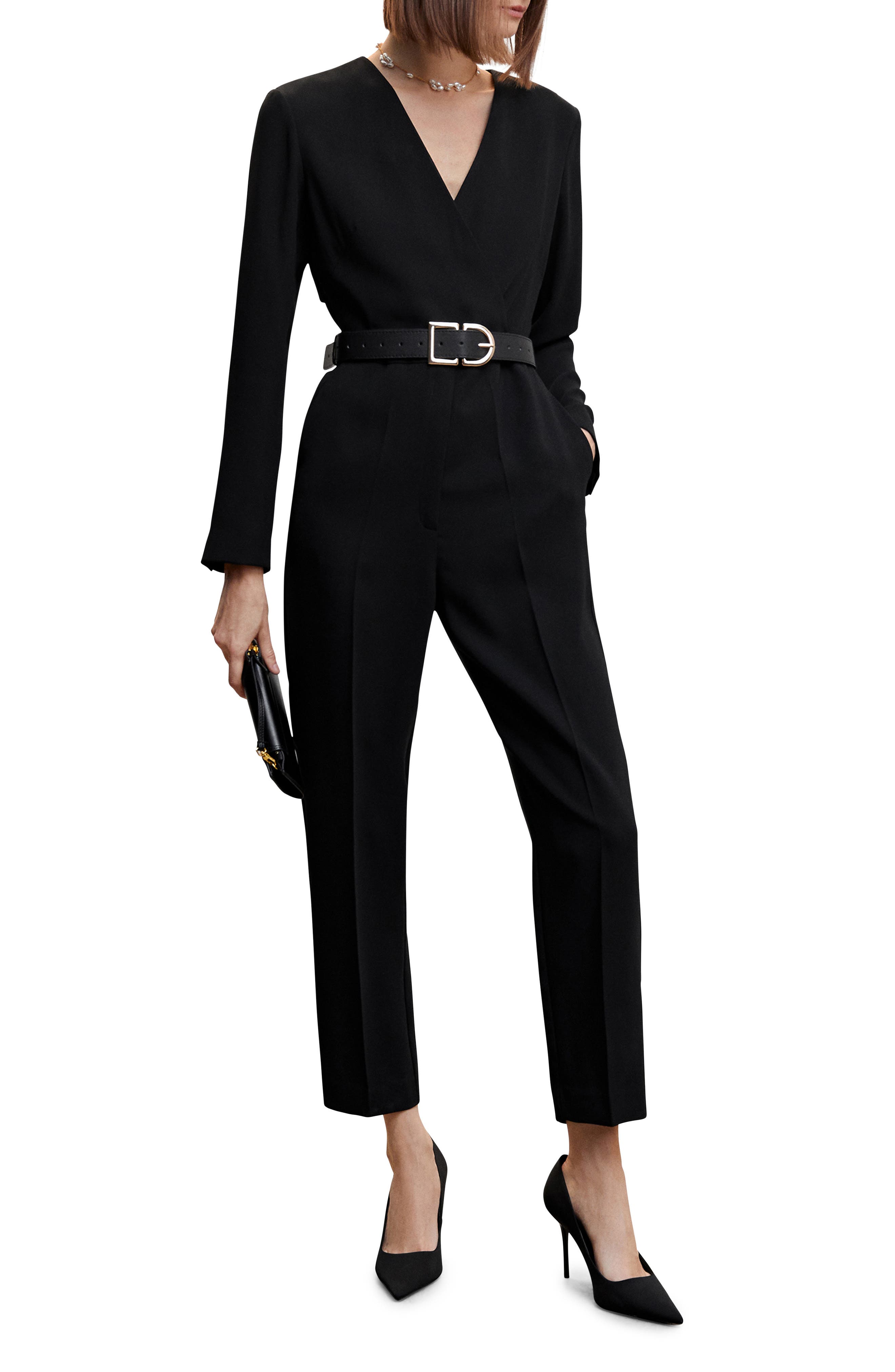 jumpsuit mango black