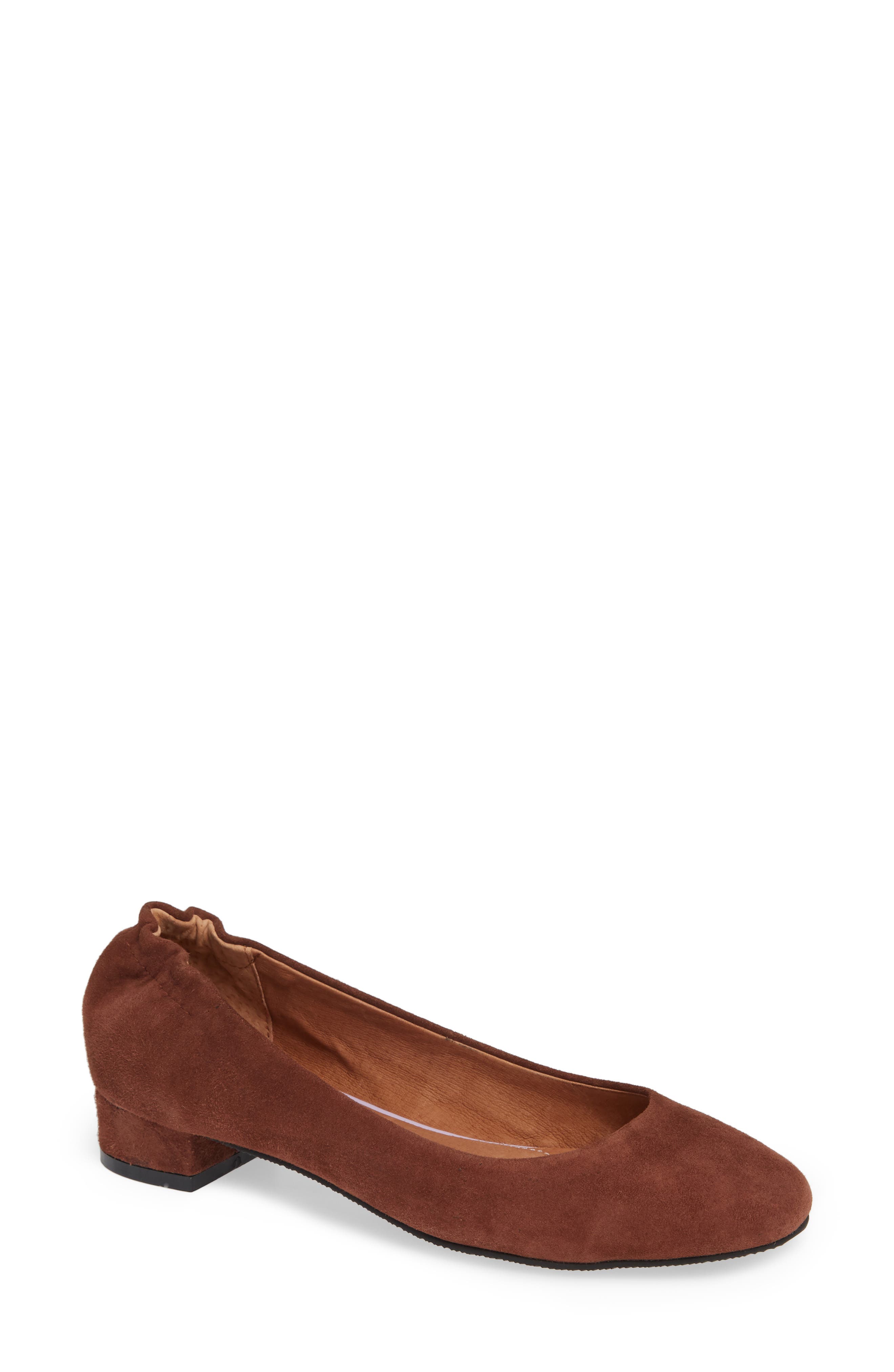 Sudini Zabel Block Heel Pump W - Brown