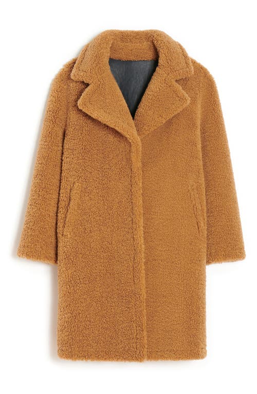 Shop Apparis Anei Reversible Faux Shearling Coat In Hazelnut