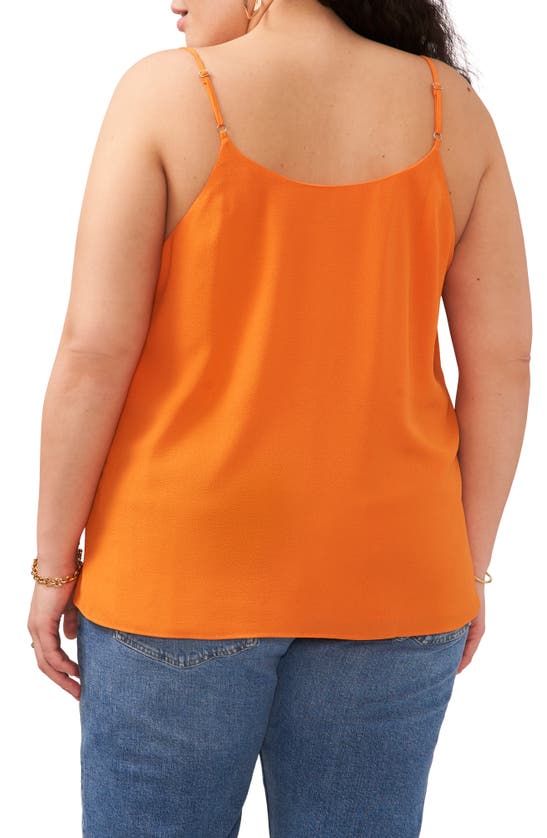 Shop 1.state Sheer Inset Camisole In Russet Orange