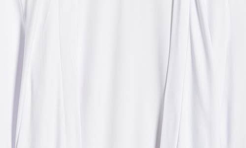 24seven Comfort Apparel Open Front Elbow Length Sleeve Maternity Cardigan In White