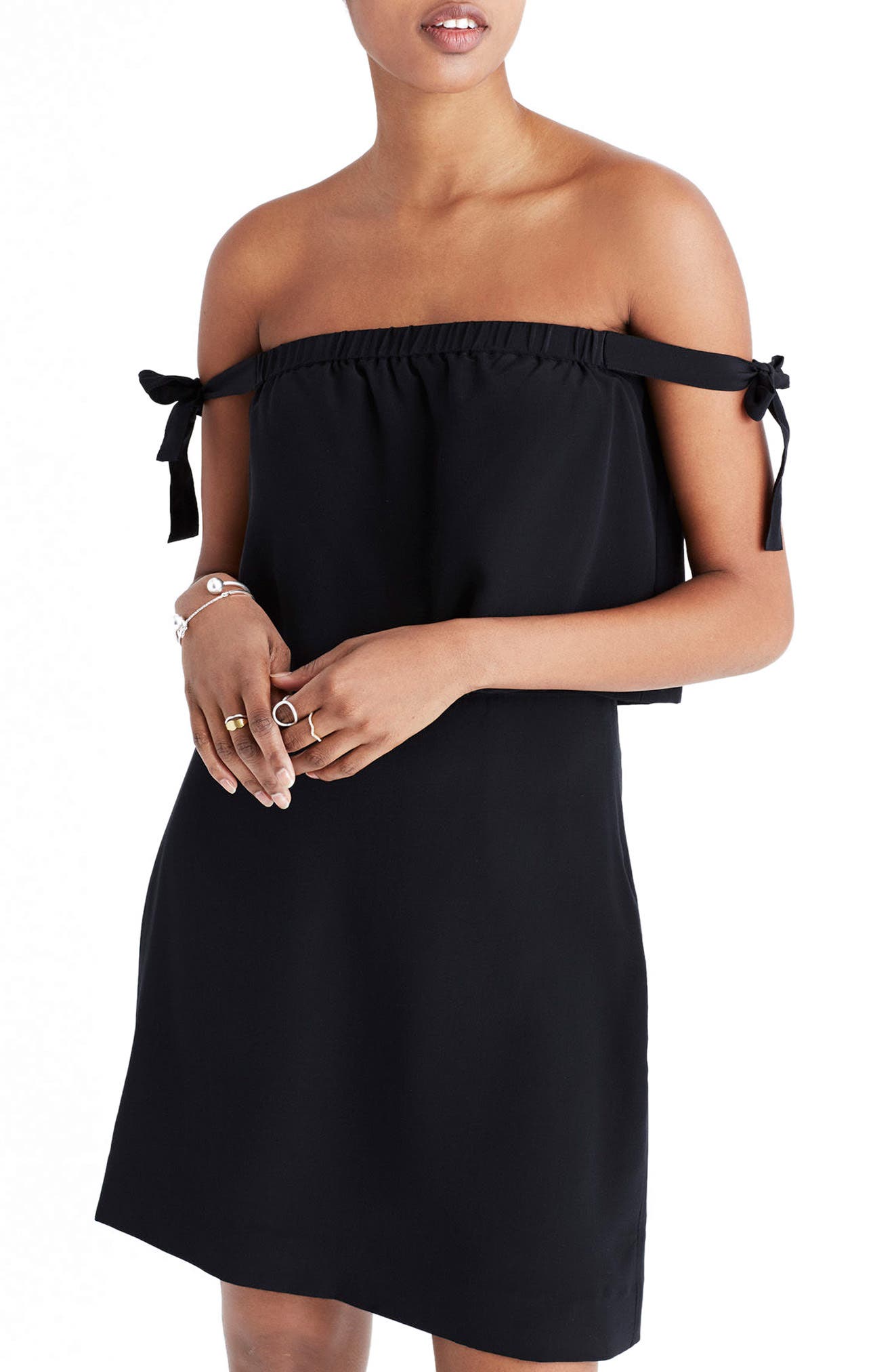 madewell off the shoulder dress