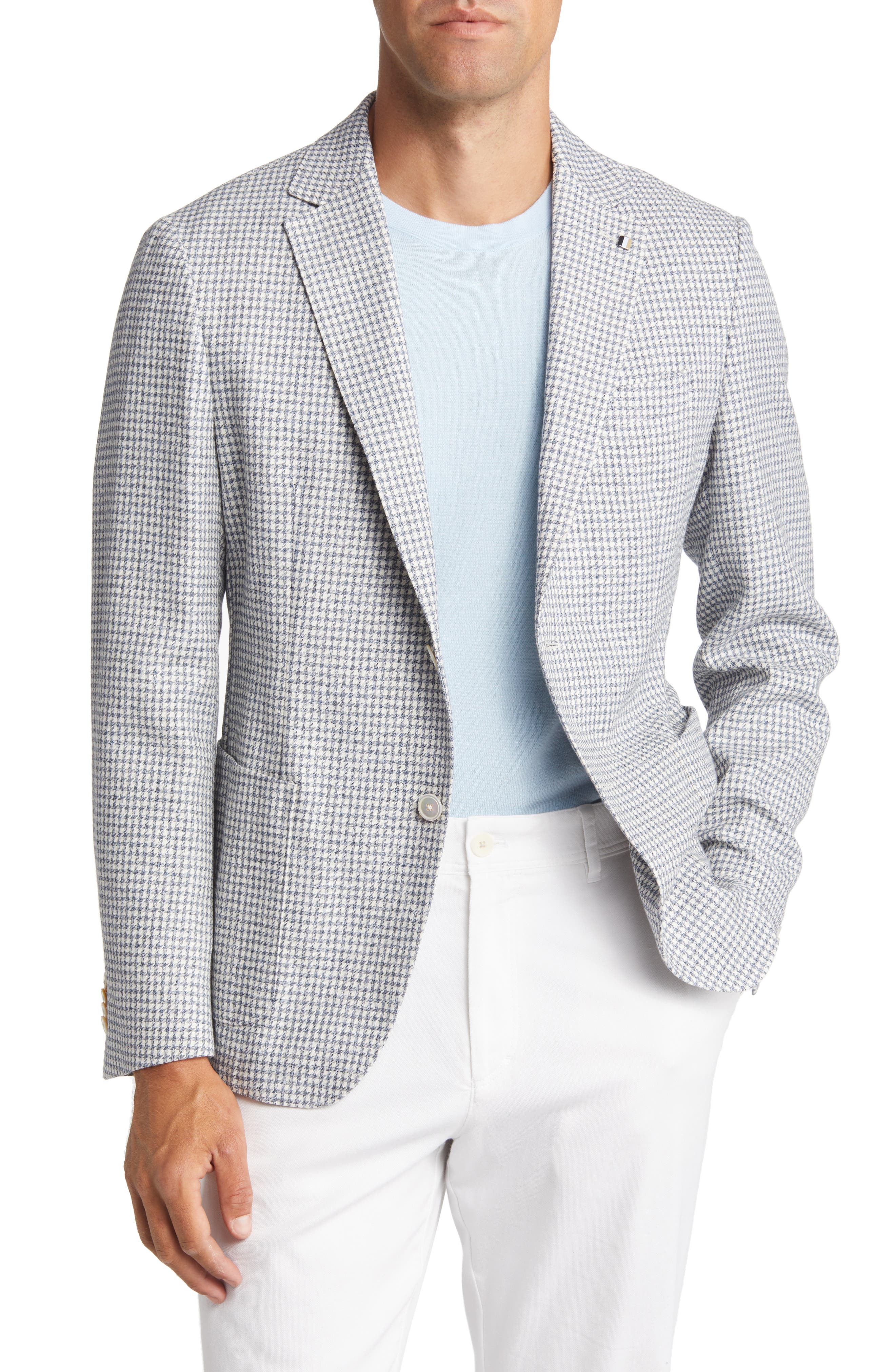 mens white linen sport coat