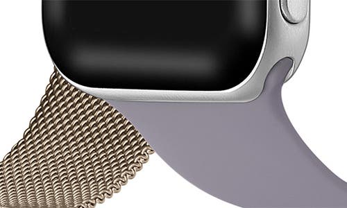 Shop The Posh Tech 2-pack Silicone & Stainless Steel Apple Watch® Watchbands In New Gold/lilac