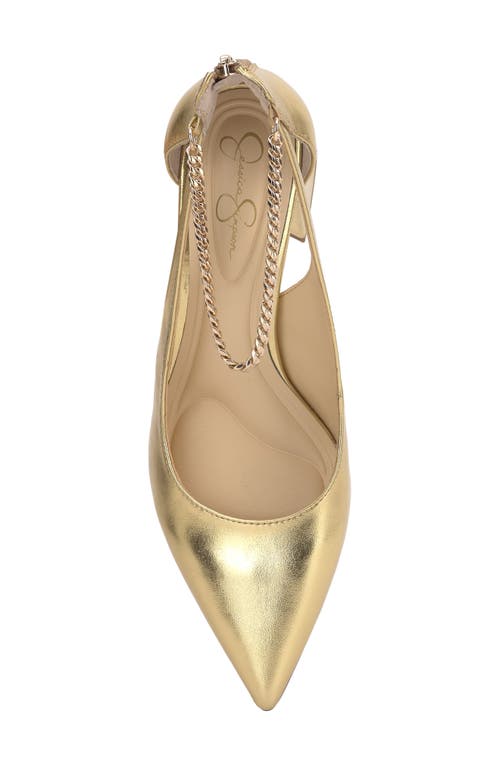 JESSICA SIMPSON JESSICA SIMPSON SYLAN CHAIN ANKLE STRAP POINTED TOE PUMP