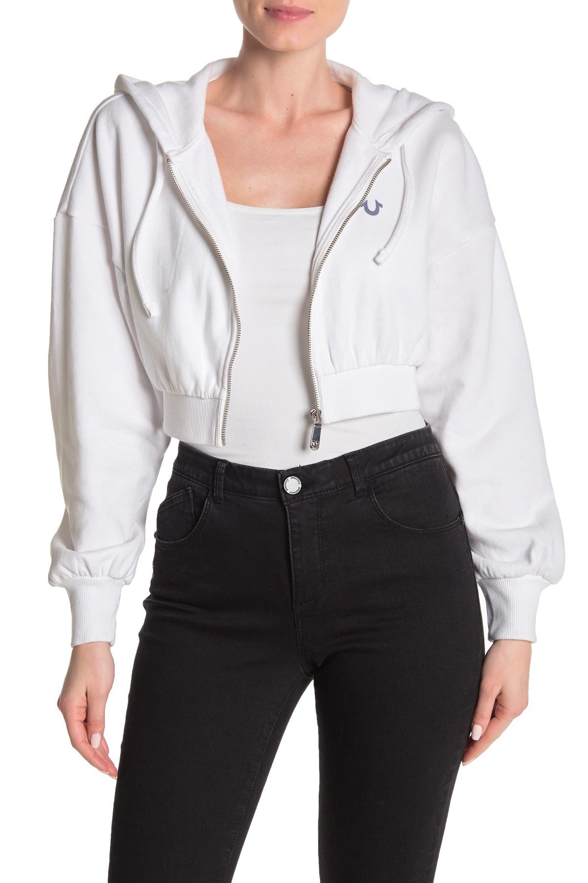 true religion cropped hoodie