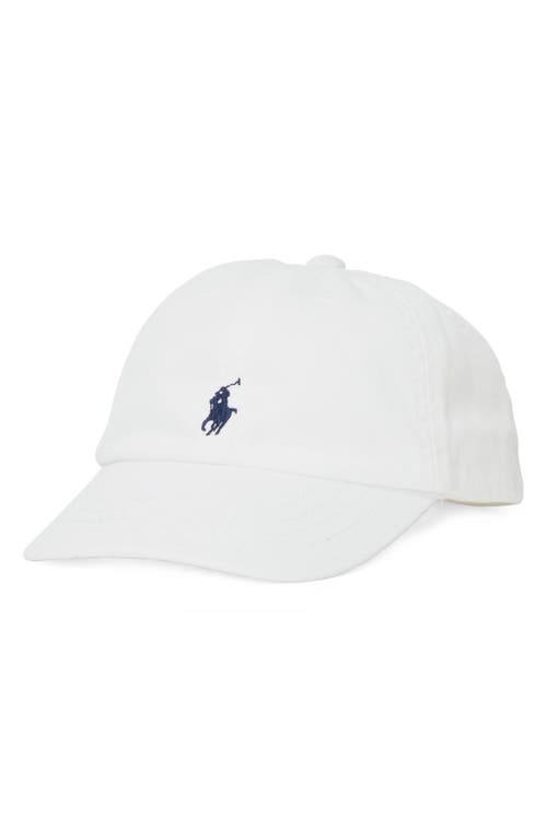 Shop Ralph Lauren Kids' Classic Chino Baseball Cap In White