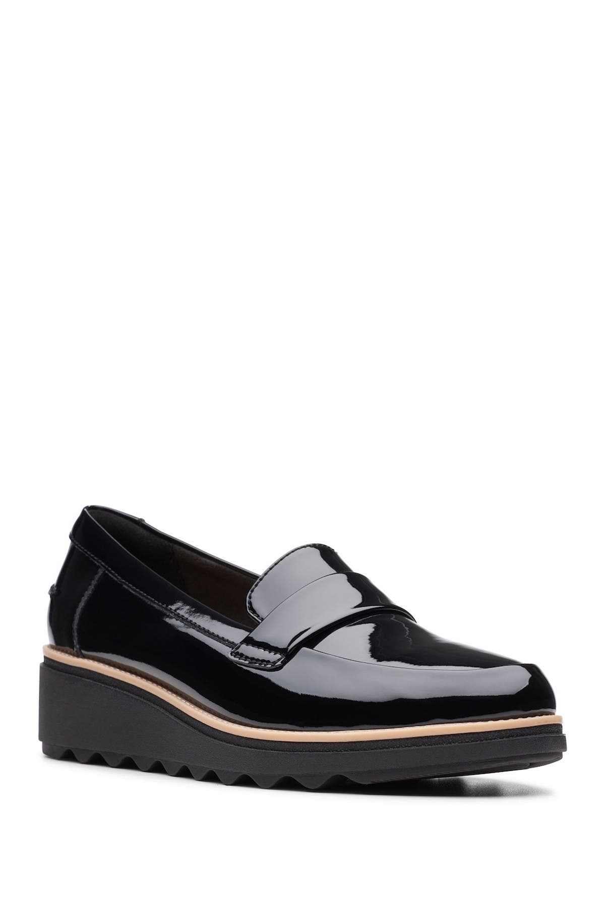clarks wedge loafers