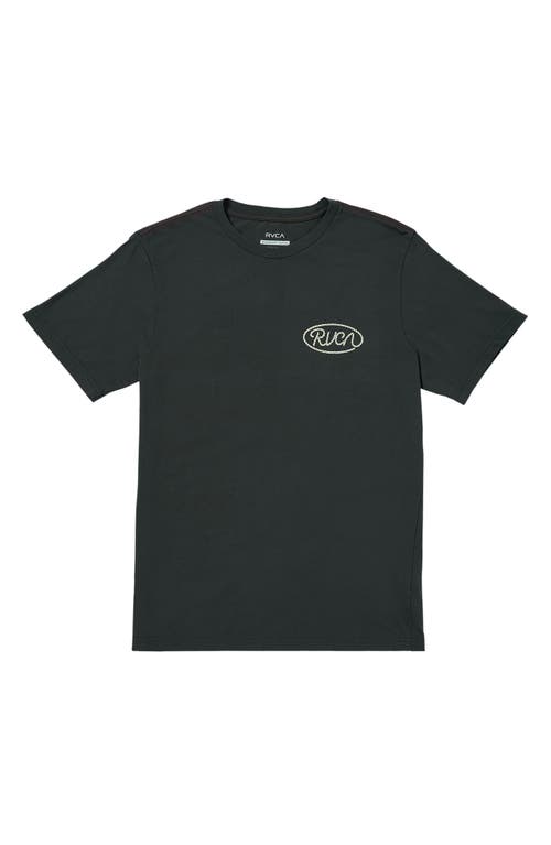 Shop Rvca Lasso Graphic T-shirt In Pirate Black