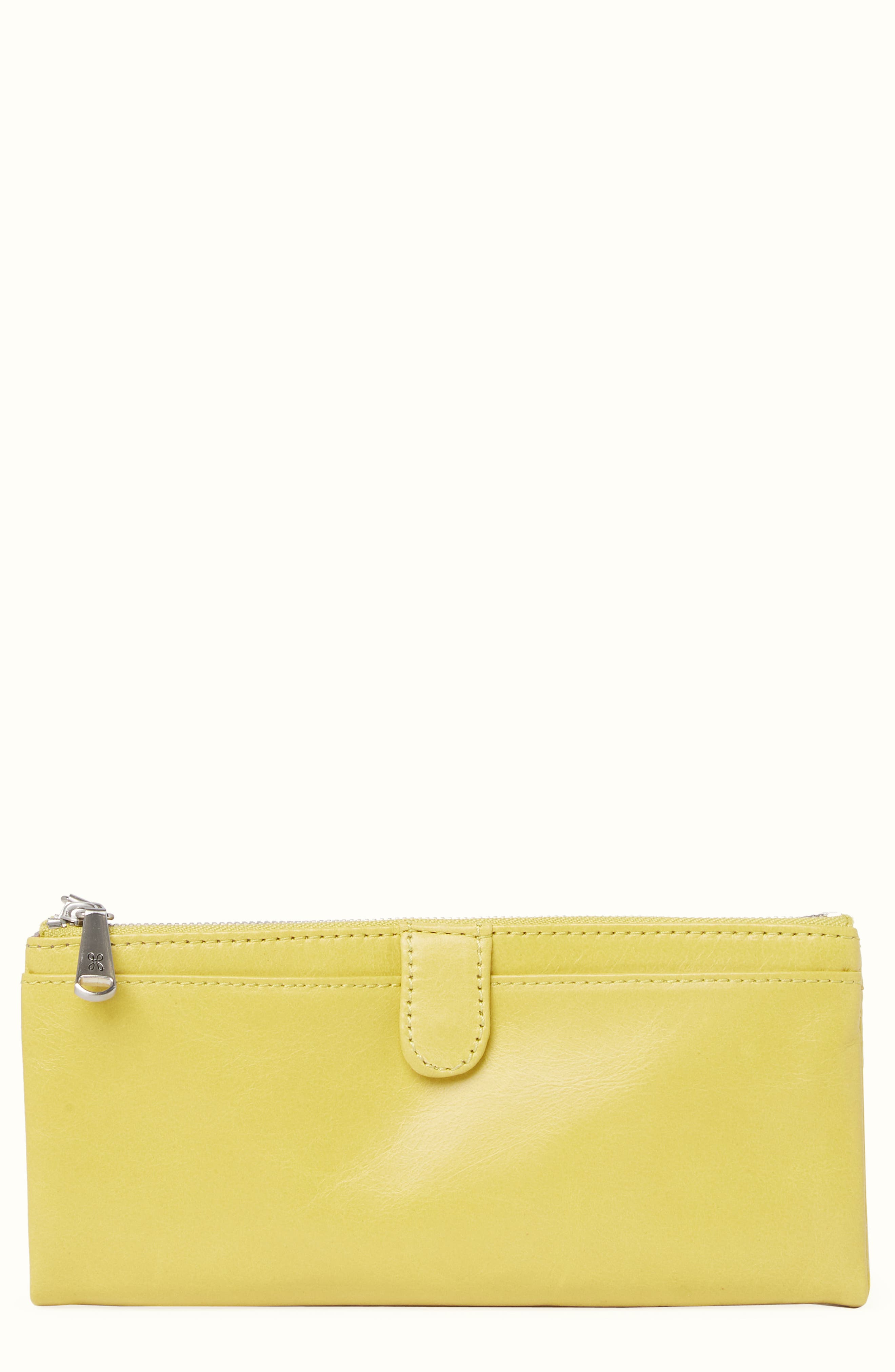 Hobo Taylor Leather Wallet In Light/pastel Yellow4