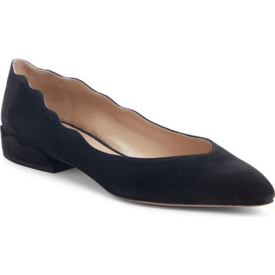 Chloe Laurena Scalloped Flat - Black