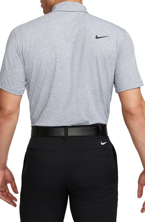 Shop Nike Golf Dri-fit Heathered Golf Polo In Midnight Navy/white