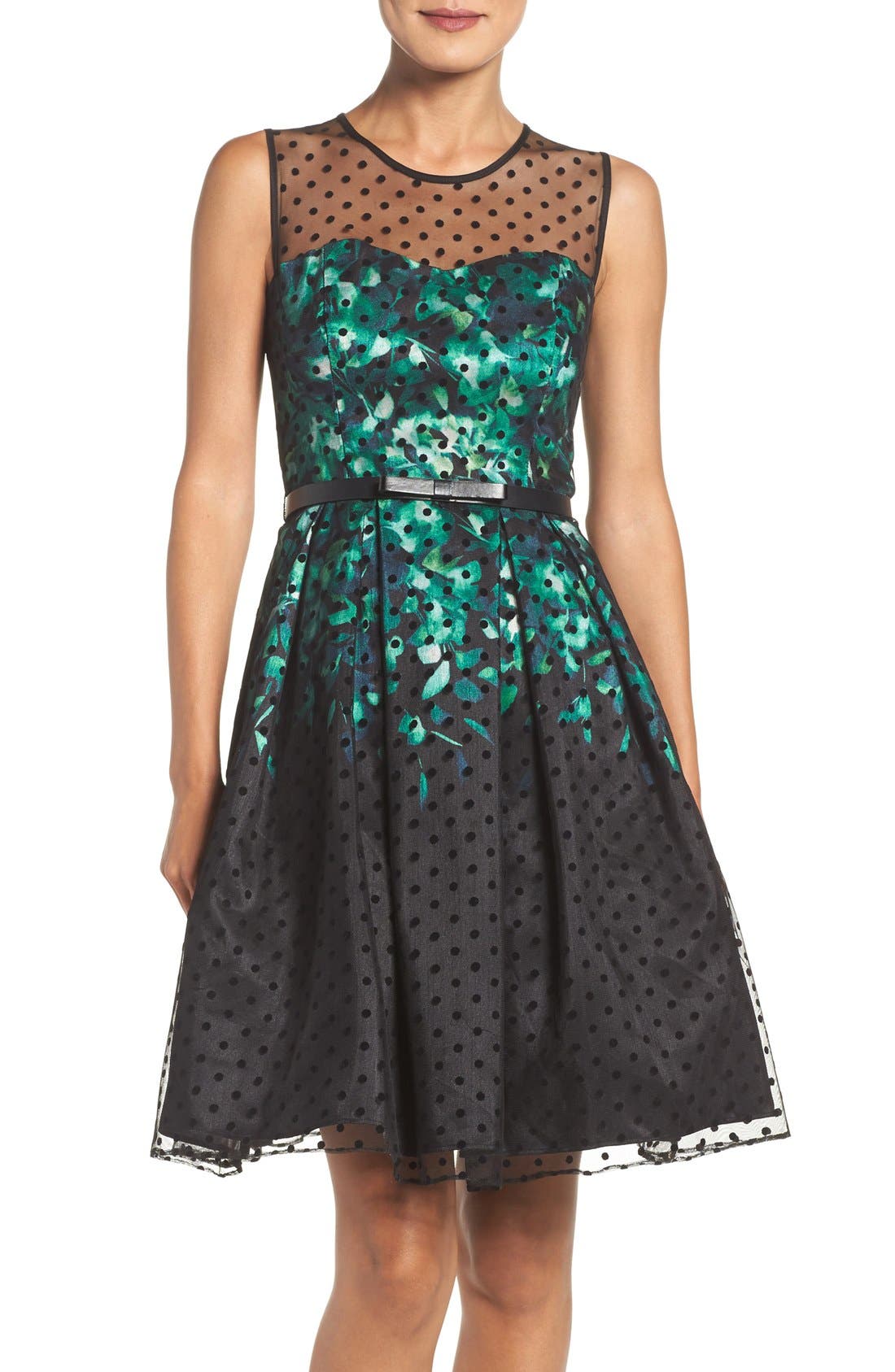 Chetta B Polka Dot Fit & Flare Dress | Nordstrom