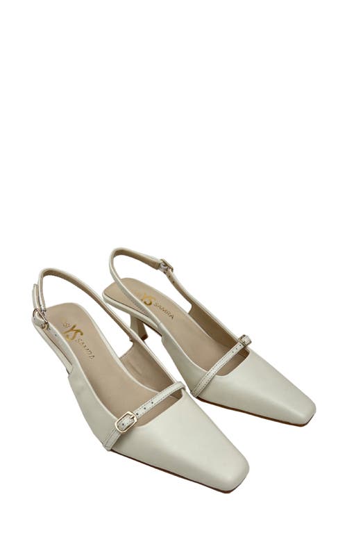 Shop Yosi Samra Kate Slingback Pump In Bone