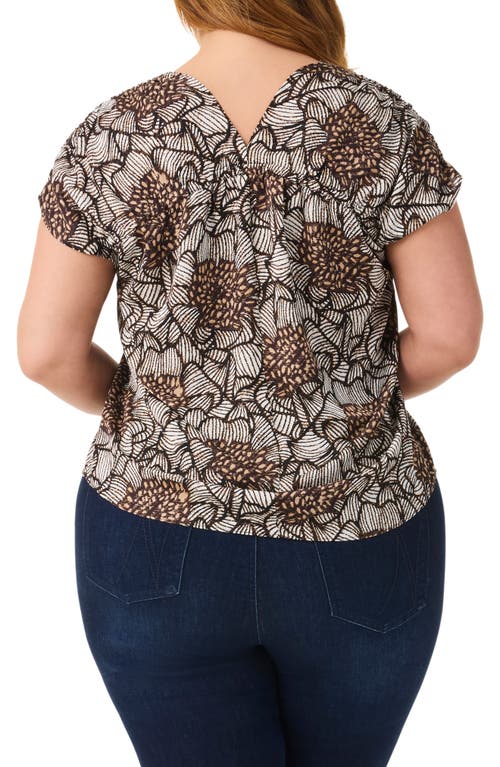 Shop Nic + Zoe Nic+zoe Petal Bloom Chiffon Top In Neutral Multi