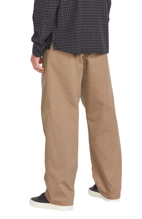 Shop Volcom Frickin Skate Cotton Blend Chinos In Teak