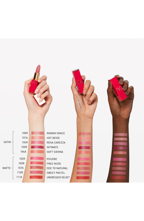 Shop Valentino Rosso  Refillable Lipstick In 101a/satin