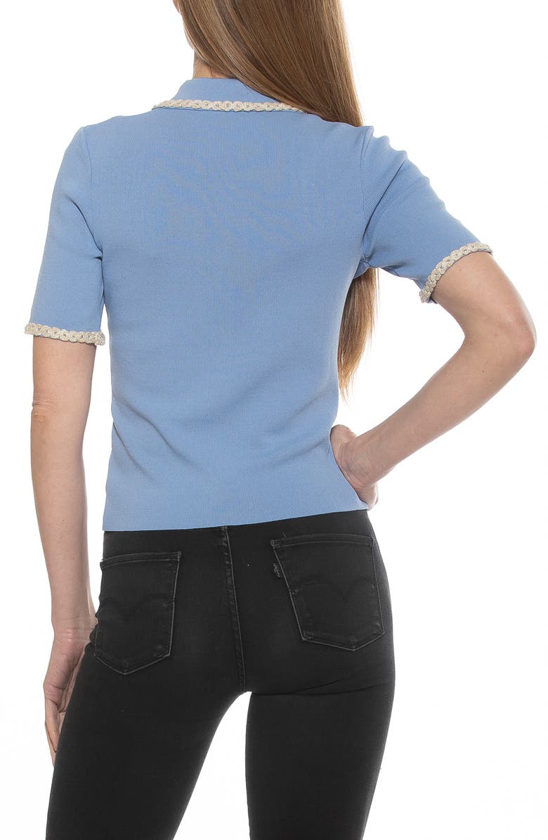 Alexia Admor Collared Knit Short Sleeve Top Nordstromrack