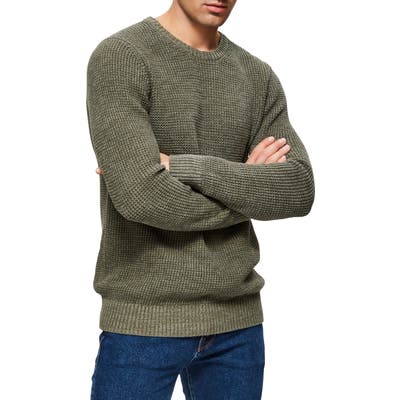Selected Homme Ned Chunky Crewneck Sweater, Blue