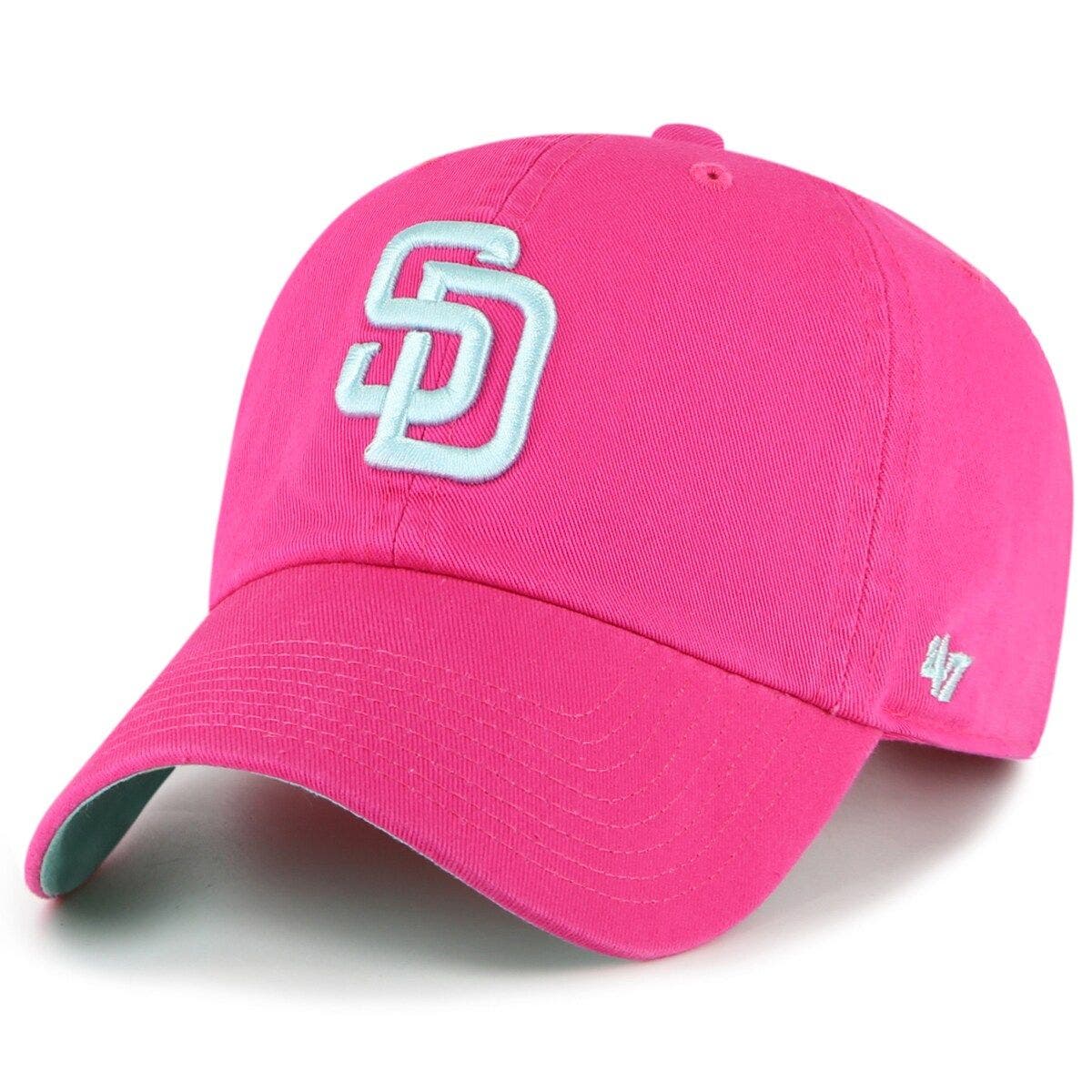 Men's '47 Pink San Diego Padres 2022 City Connect Clean Up Adjustable Hat
