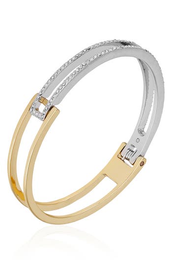 Shop Vince Camuto Two-tone Cz Cuff Bracelet In Two Tone