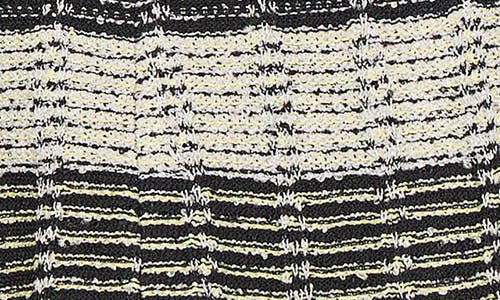 Ming Wang Heritage Fit Textured Knit Jacket In Mink/lemon/lunar Rock
