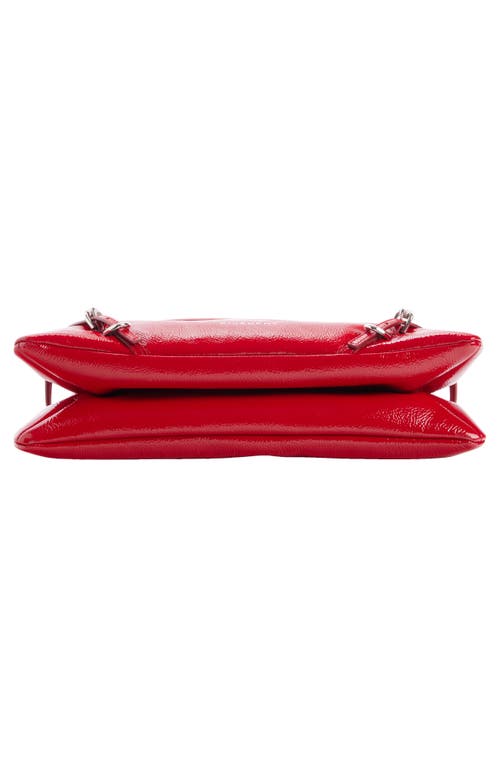 Shop Givenchy Small Voyou Patent Leather Shoulder Bag In Vermillon