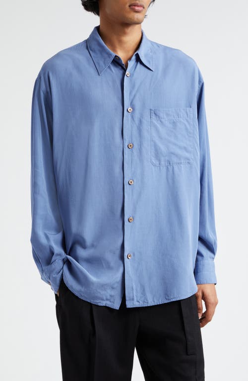 Lemaire Relaxed Fit Button-Up Shirt Bice Blue Bl733 at Nordstrom,