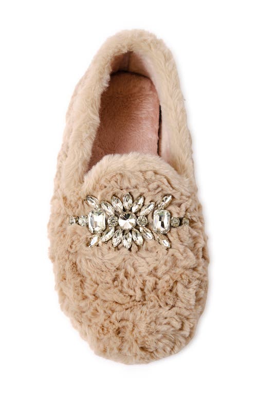 Free People Slumber Party Faux Fur Loafer Slipper In Parchment