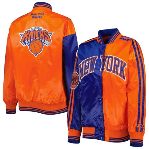 New York Mets Starter Varsity Tri-Color Satin Raglan Full-Snap Jacket -  Royal/Orange