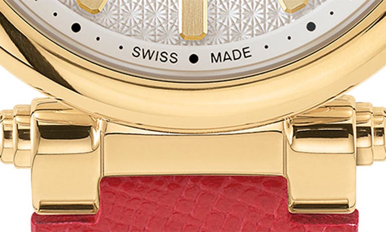 Shop Ferragamo Softy Leather Strap Watch, 30mm In Ip Yellow Gold