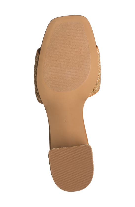 Steve Madden Splendid Bit Slide Sandal In Tan Raffia