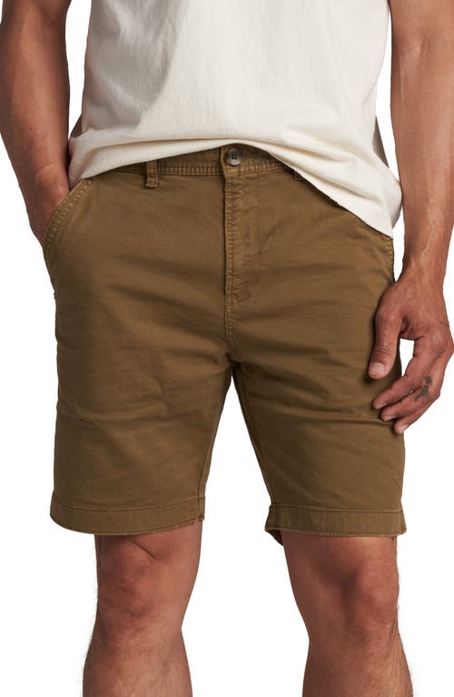 Shop Rowan Walsh Stretch Cotton Twill Shorts In Umber