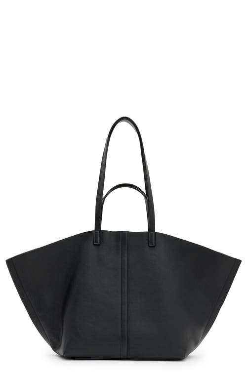 Shop Allsaints Phoenix Leather East/west Tote In Black