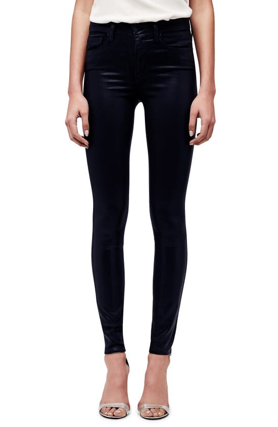L AGENCE MARGUERITE COATED HIGH WAIST SKINNY JEANS