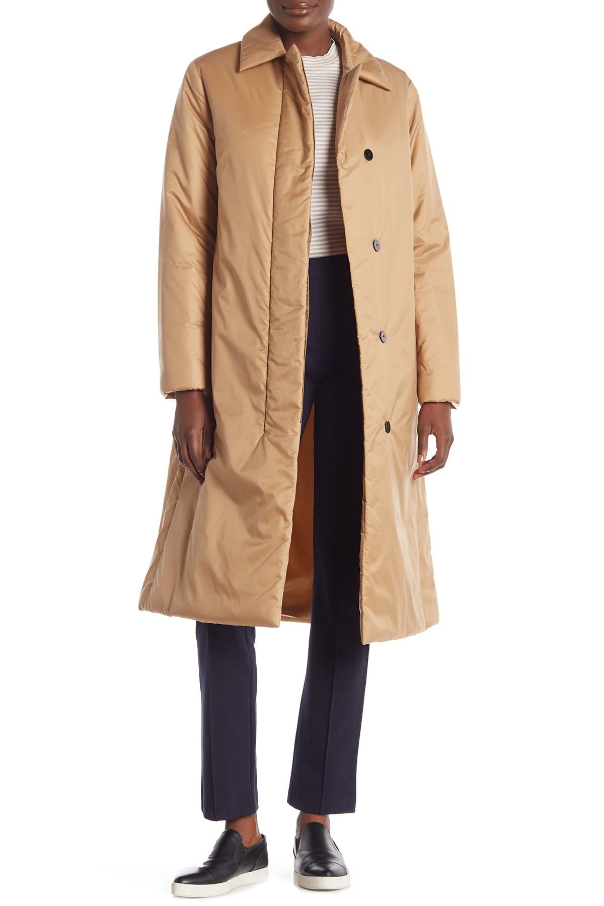 theory hooded puffer coat