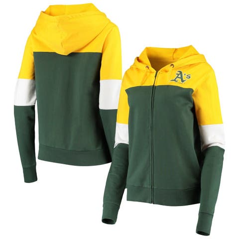 Oakland Athletics Antigua Victory Pullover Hoodie - Olive