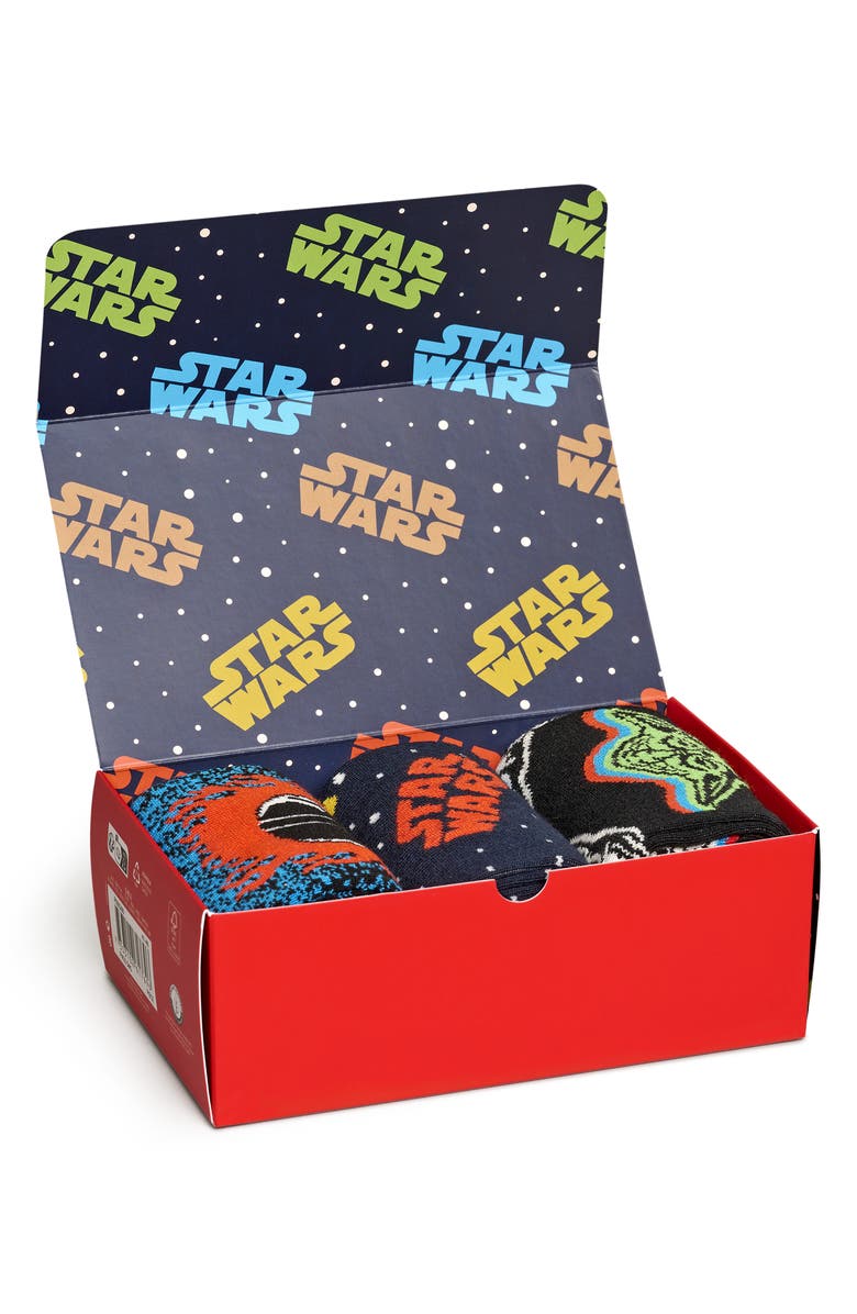 Happy Socks x Star Wars Assorted 3Pack Lightsaber™ Socks Gift Box Nordstrom