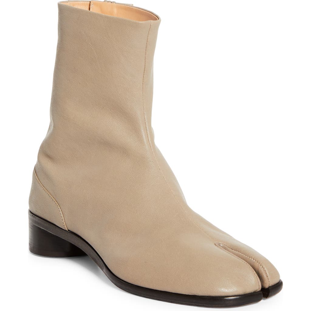 Maison Margiela Tabi Ankle Boots Man Black In Brown