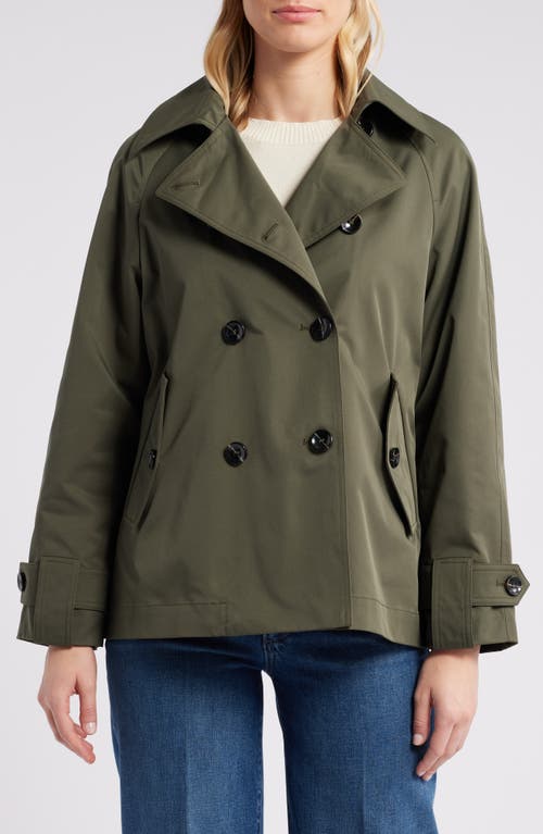 Shop Lucky Brand Double Breasted Water Resistant Trench Jacket In Loden