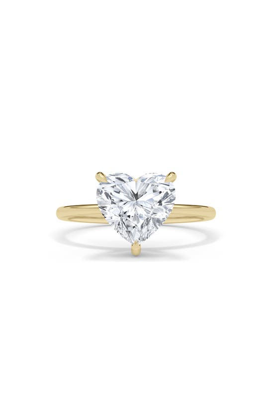 Shop Hautecarat Heart Cut Lab Created Diamond 18k Gold Ring In 18k Yellow Gold