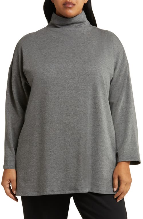 Eileen Fisher HIGH FUNNEL NECK TUNIC in Ash at Nordstrom, Size 1X