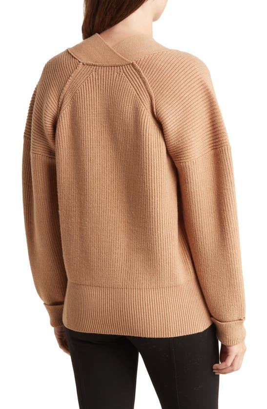 Love Token Francis V-neck Sweater In Camel