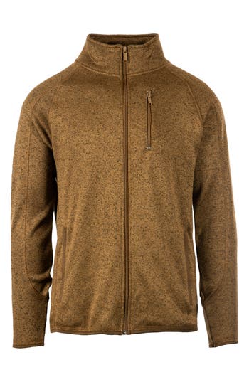 Burnside Knit Sweater Jacket In Brown