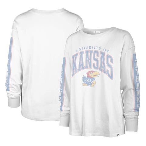 Women's '47 Cream Kansas Jayhawks Statement SOA 3-Hit Long Sleeve T-Shirt