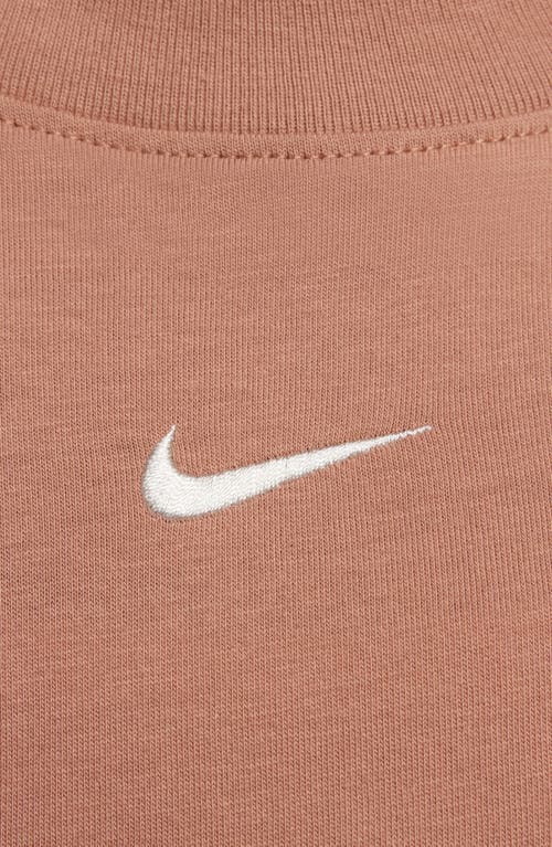 Nike Sportswear Essential T-shirt Dress In Terra Blush/sail