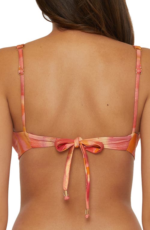 Shop Becca Solar Energy Knotted Bikini Top In Orange Multi