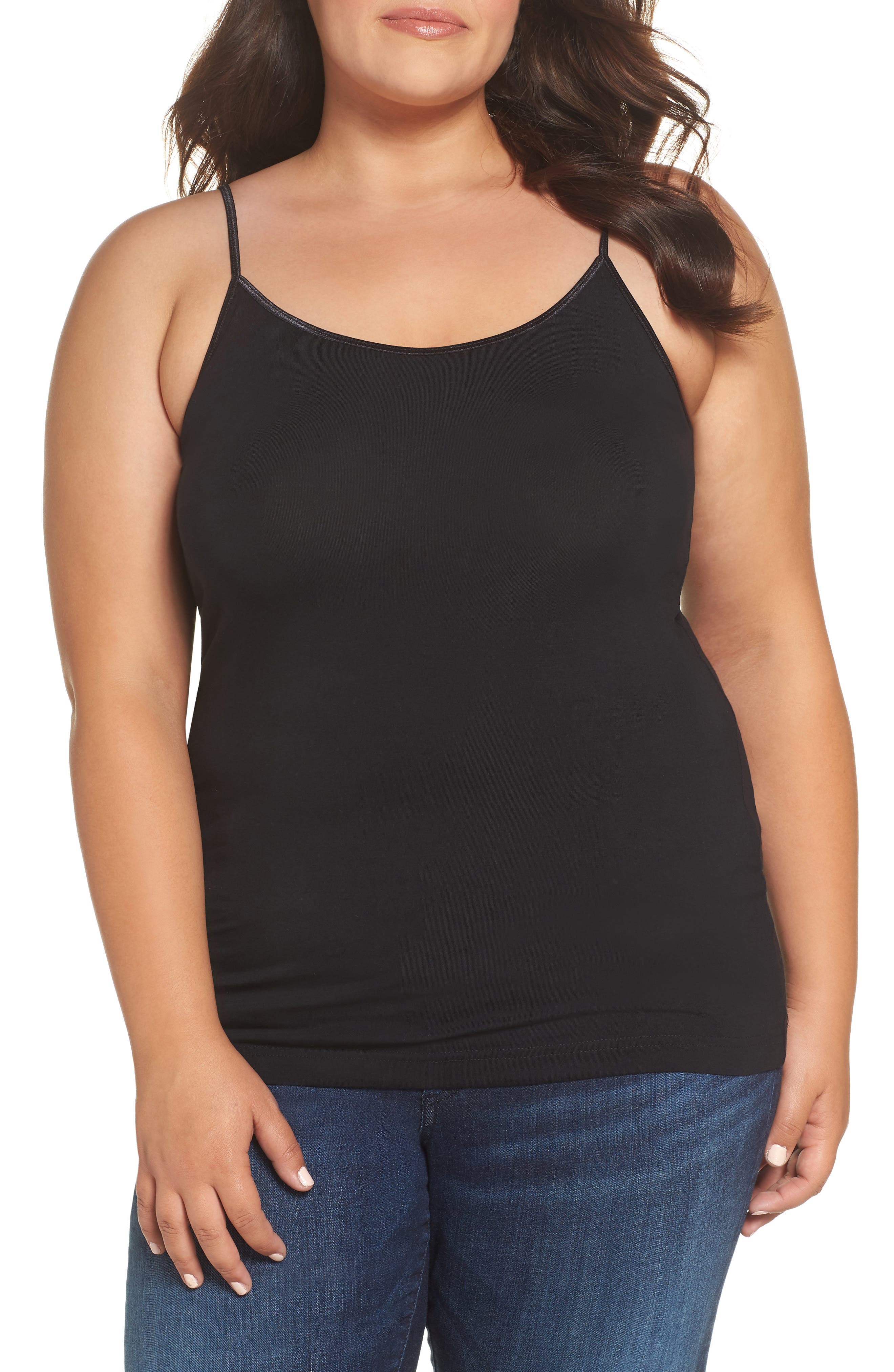 BP. Stretch Cotton Camisole (Plus Size) Nordstrom