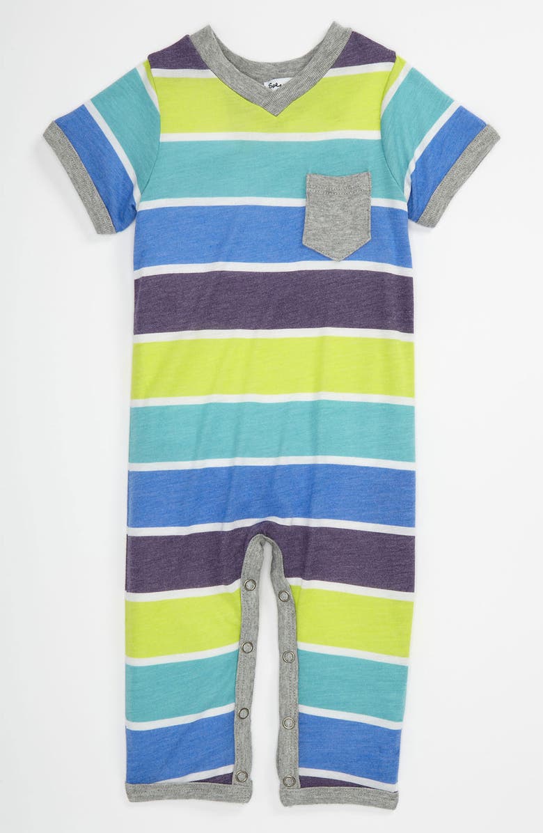 SPLENDID Short Sleeve Romper, Main, color, SHRED